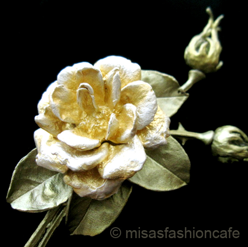 （画像用） Michaud ブローチ 24金 イエローローズ