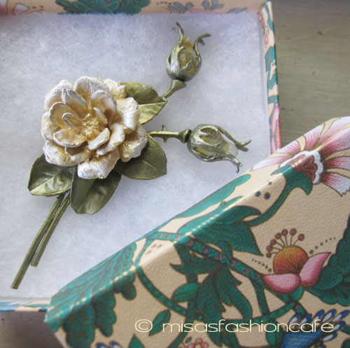 （画像用） Michaud ブローチ 24金 イエローローズ