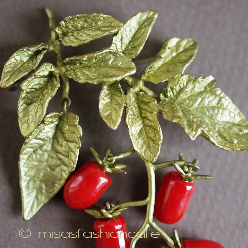 （画像用） Michaud ブローチ ガラスのRomaトマト