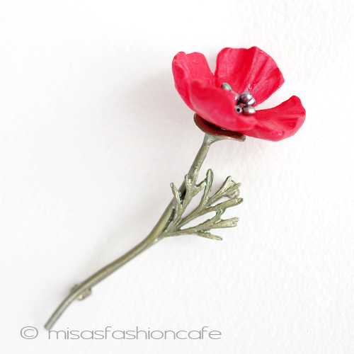 （画像用） マイケル・ミショー新作! 真珠・ポピーブローチ