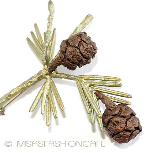 （画像用） マイケルミショーブローチ 松ぼっくり杉の木　再販