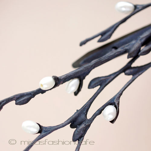 （画像用） Michaud ヘアークリップ 　真珠の猫柳