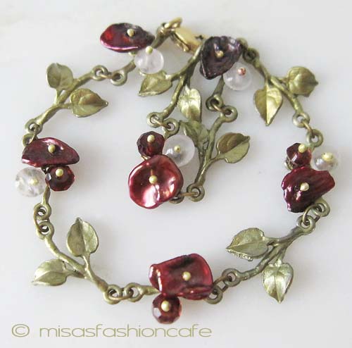 （画像用） Michaud ブレス　NEW! 真珠・天然石のローズ