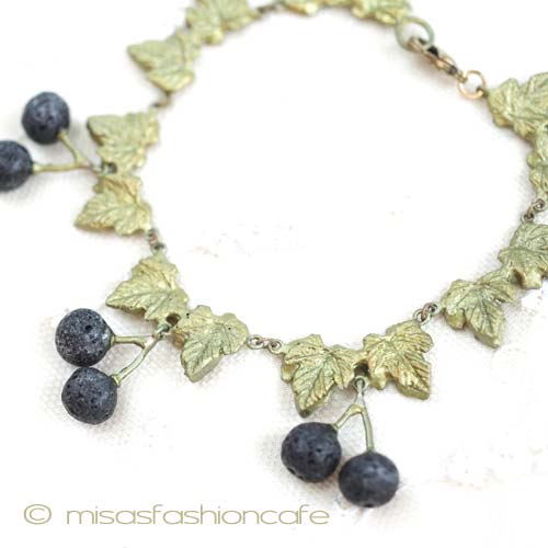 （画像用） Michaudブレスレット　 天然石カシスの実