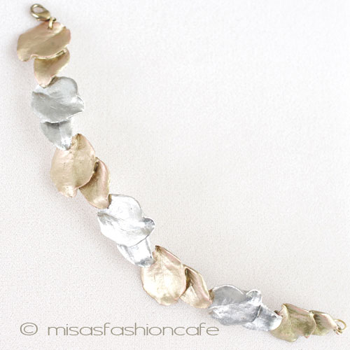 （画像用） Michaud ブレスレット 金銀2トーン・リーフ