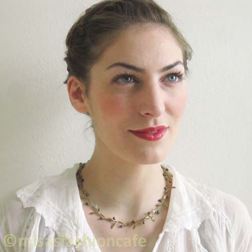 （画像用） Michaud ネックレス オリーブ（真珠）