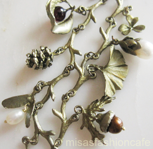 （画像用） マイケルミショー ネックレス どんぐり・イチョウ・松ぼっくり