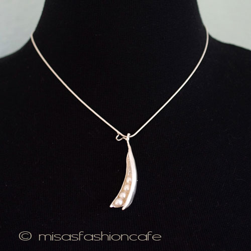 （画像用） マイケルミショー・ネックレス 真珠・銀のエンドウ豆