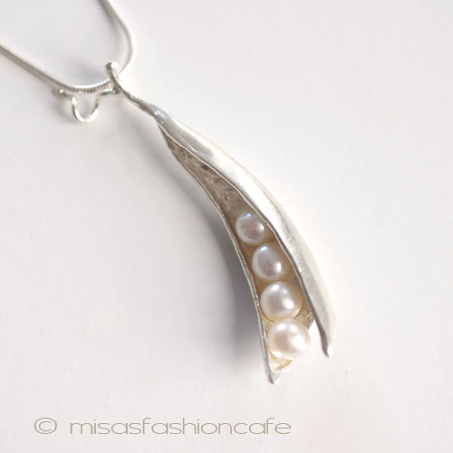 （画像用） マイケルミショー・ネックレス 真珠・銀のエンドウ豆