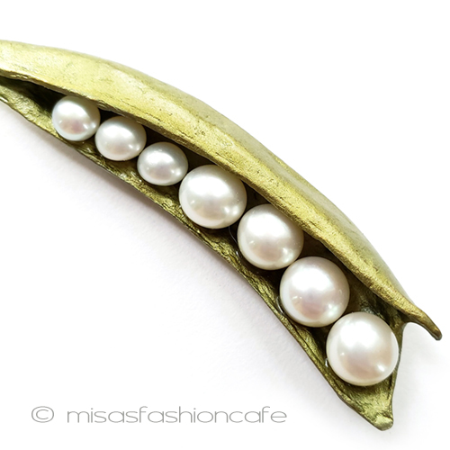 （画像用） マイケルミショー　真珠 さやえんどう豆ネックレス