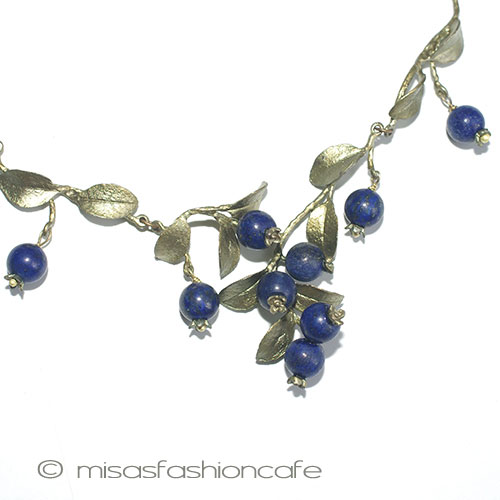 （画像用） マイケル・ミショー　天然石 ブルーベリー・ネックレス