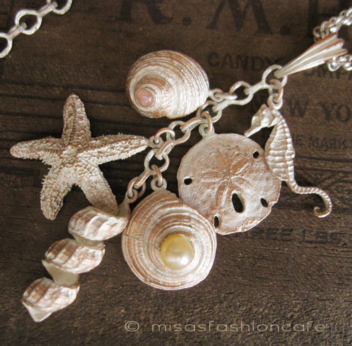 （画像用） マイケルミショー ネックレス タツのオトシゴ&ヒトデ&貝