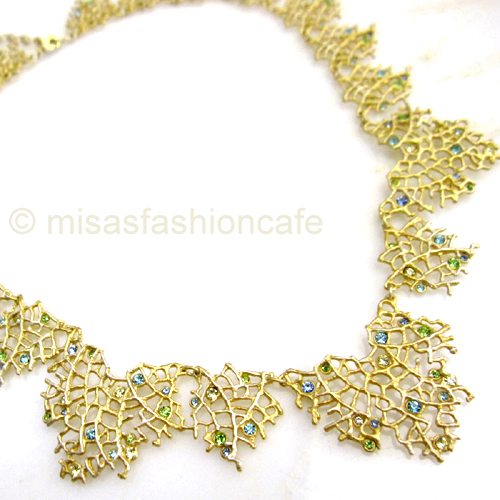 （画像用） マイケルミショー ネックレス 24K金&銀　コーラル