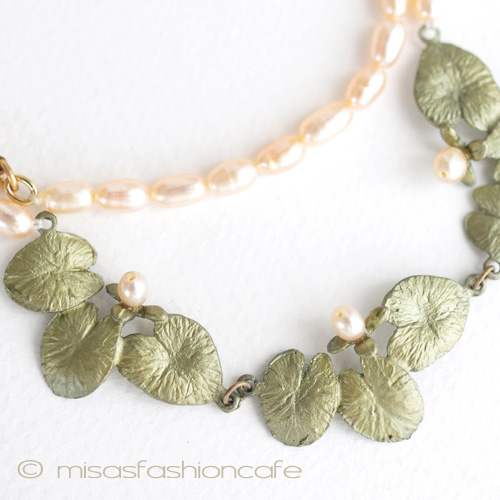 （画像用） マイケルミショー　再販 真珠の睡蓮ネックレス