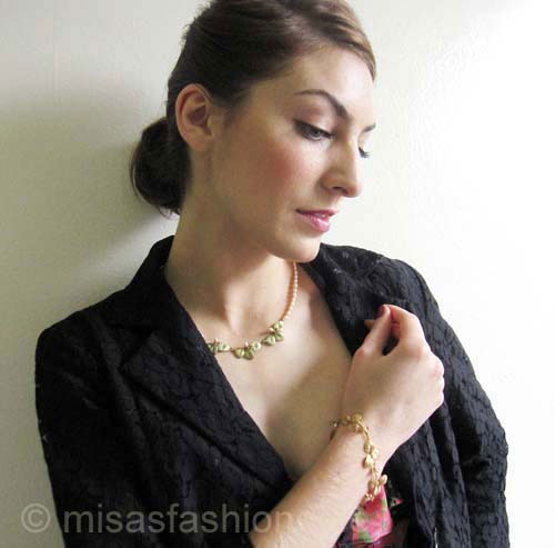 （画像用） マイケルミショー　再販 真珠の睡蓮ネックレス