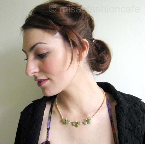 （画像用） マイケルミショー　再販 真珠の睡蓮ネックレス