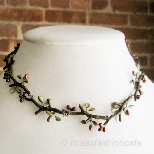 （画像用） Michaud ネックレス 小枝・真珠のお花