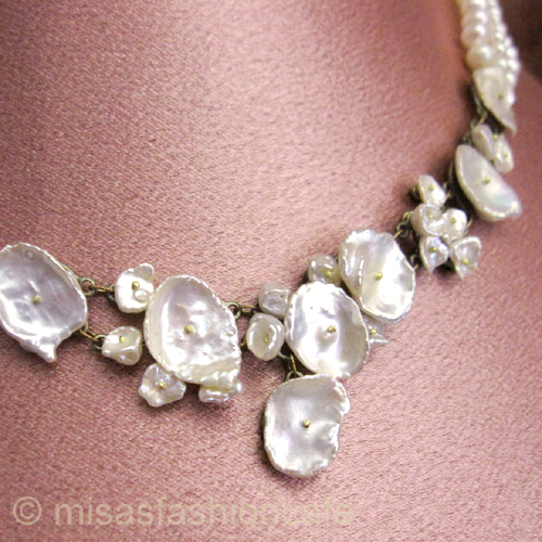 （画像用） Michaudネックレス 再販 豪華ケシパール真珠