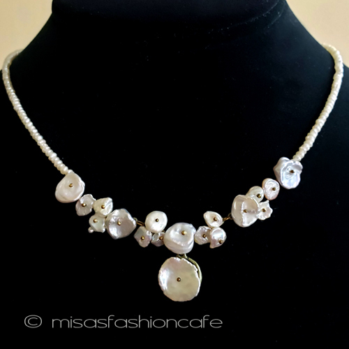 （画像用） マイケルミショー　真珠 ケシパール　ネックレス