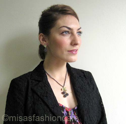 （画像用） Michaud ネックレス ブラックラズベリー