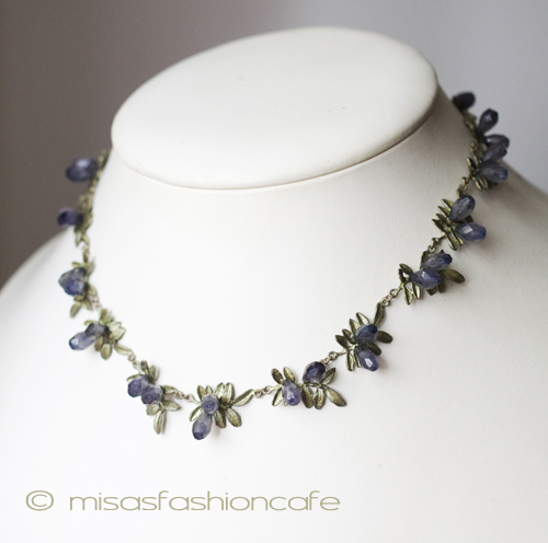（画像用） マイケルミショー ネックレス 再販！天然石・藤の花