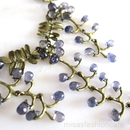 （画像用） マイケルミショー ネックレス 天然石・藤の花