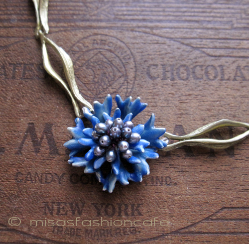 （画像用） Michaud ネックレス ブルーコーンフラワー