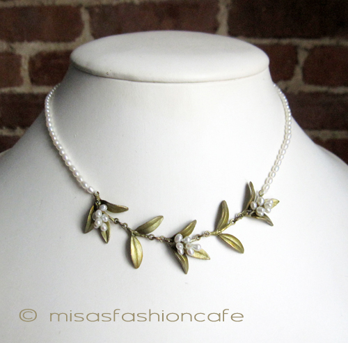 （画像用） マイケルミショー 再販！ 真珠の花　ネックレス