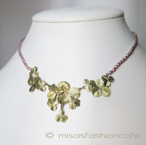 （画像用） マイケルミショー ネックレス 真珠クローバー再販！