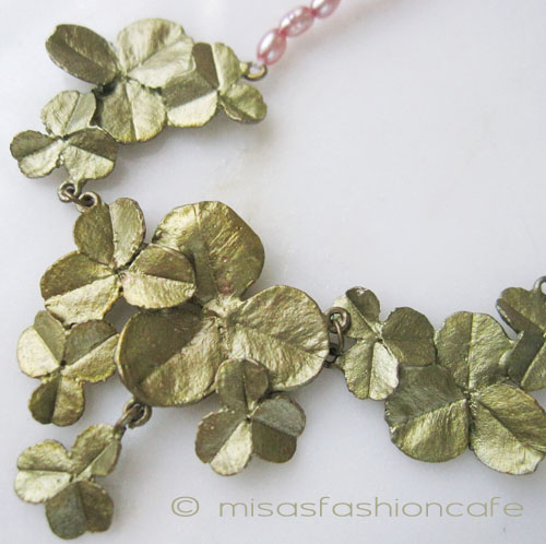 （画像用） マイケルミショー ネックレス 真珠クローバー再販！