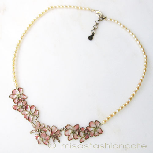 （画像用） Michaudネックレス　再販！ 　真珠 マグノリアの花