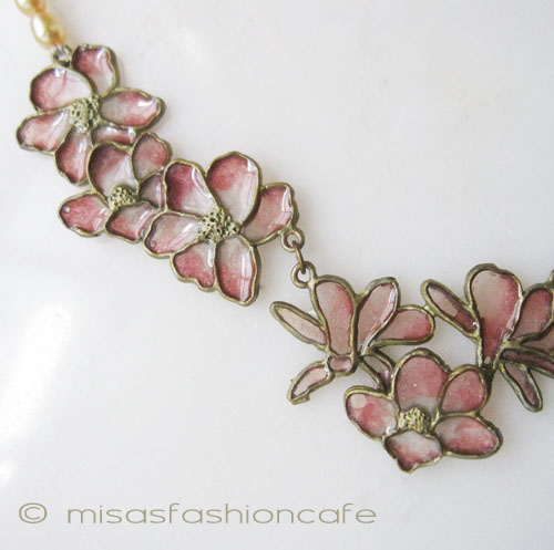 （画像用） Michaudネックレス　再販！ 　真珠 マグノリアの花