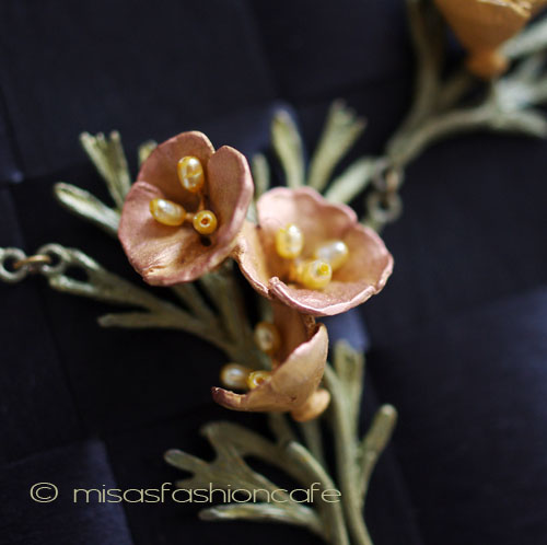 （画像用） Michaud ネックレス 真珠 ポピーのお花