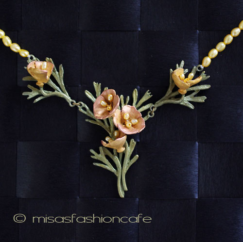 （画像用） Michaud ネックレス 真珠 ポピーのお花