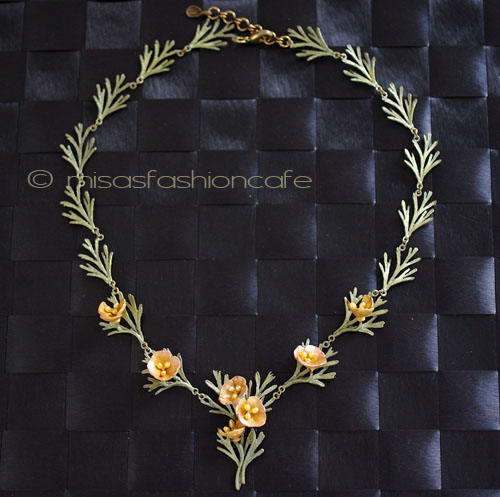 （画像用） Michaudネックレス再販! 真珠 ポピーのお花