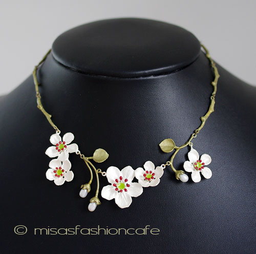 （画像用） Michaud ネックレス 再販 真珠 梨のお花