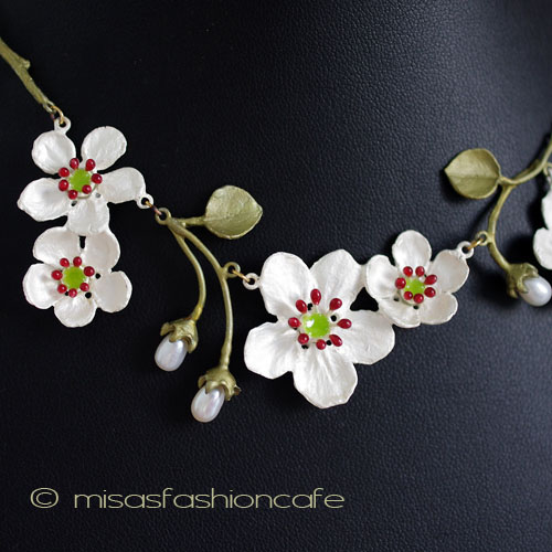 （画像用） Michaud ネックレス 再販 真珠 梨のお花