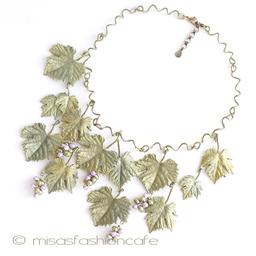 （画像用） マイケルミショーネックレス 真珠の葡萄