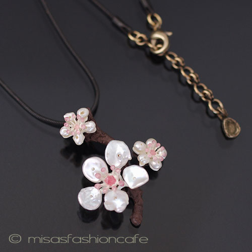 （画像用） Michaud 桜の木ネックレス 真珠 ケシパール　