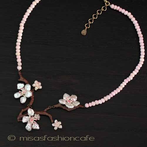 Michaud 桜の木ネックレス 真珠ケシパール・桜サクラ - ウインドウを閉じる