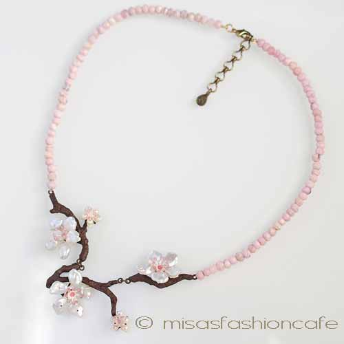 （画像用） Michaud 桜の木ネックレス 真珠ケシパール・桜サクラ