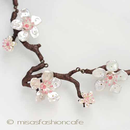 （画像用） Michaud 桜の木ネックレス 真珠 ケシパール　再販！