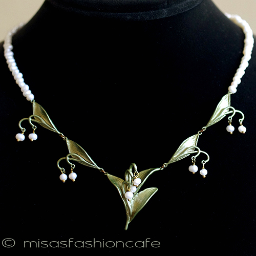 （画像用） 真珠の鈴蘭すずらん お花　ネックレス