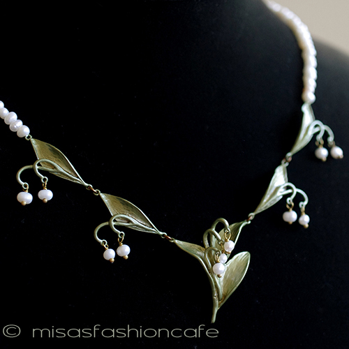 （画像用） 真珠の鈴蘭すずらん お花　ネックレス