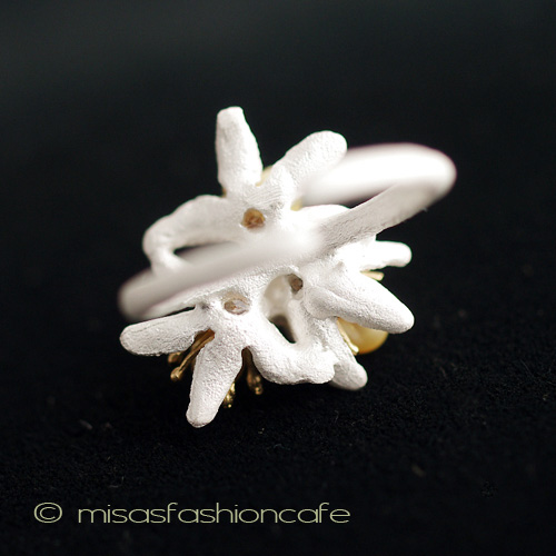 （画像用） マイケルミショーリング 真珠　オレンジの花