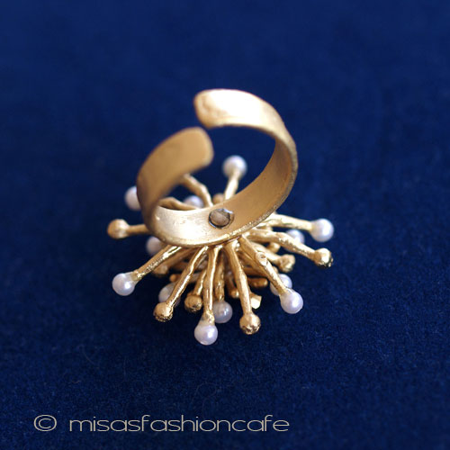 （画像用） マイケルミショー　リング 真珠24Kミモサ　再販