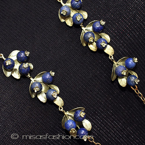 （画像用） ミショー天然石ネックレス ラピスのブルーベリー