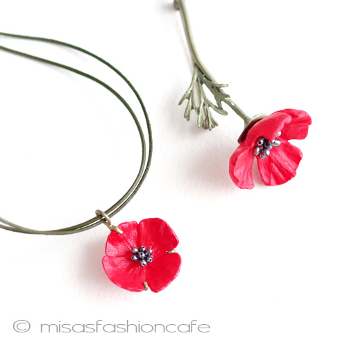 （画像用） マイケル ミショー新着 真珠・ポピーネックレス