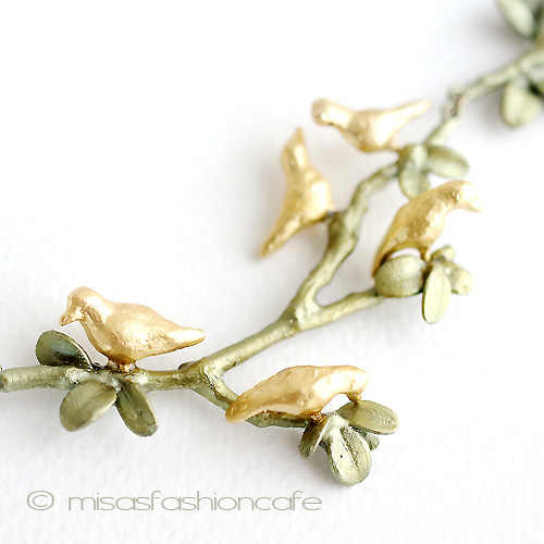 （画像用） マイケルミショー 小鳥　真珠ネックレス