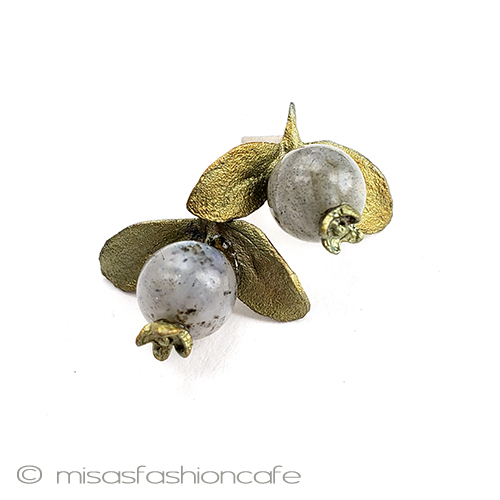 （画像用） マイケルミショー　ピアス 天然石ブルーベリー 再販